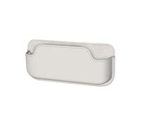 PPLKHS Porta Occhiali Auto Montatura Universale Multifunzionale per Occhiali in Materiale Sintetico Scamosciata per Auto(Bianco)