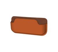 PPLKHS Porta Occhiali Auto Montatura Universale Multifunzionale per Occhiali in Materiale Sintetico Scamosciata per Auto(Orange)