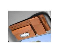 PPLKHS Porta Occhiali Auto Portaocchiali da Sole Universale Multifunzionale per Auto Contenitore per Tovaglioli di Carta(Brown)