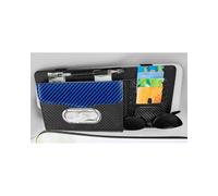 PPLKHS Porta Occhiali Auto Scatola Porta Fazzoletti con Clip per Occhiali Parasole per Auto Multifunzionale Universale(Blue)