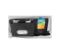 PPLKHS Porta Occhiali Auto Scatola Porta Fazzoletti con Clip per Occhiali Parasole per Auto Multifunzionale Universale(Black)