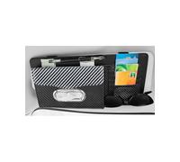 PPLKHS Porta Occhiali Auto Scatola Porta Fazzoletti con Clip per Occhiali Parasole per Auto Multifunzionale Universale(Gray)