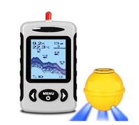 PPLOPPO Fish Finder Portatile Wireless, Sonar di profondità, ecoscandaglio, Allarme, Fish Finder for Fiume e Lago, Pesca Kayak/Barca/Ghiaccio