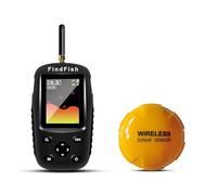 PPLOPPO Menù Smart English Sonar Wireless Fish Finder Portatile Sensore Ecoscandaglio Allarme Fiume Lago Fondale Marino Kayak/Barca/Ghiaccio