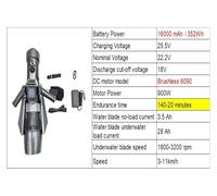 PPLOPPO Motore for Scooter subacqueo da 900 W, Batteria Rimovibile, Subacquea Adatta for Immersioni in Piscina per Le Immersioni e Lo Snorkeling(CM9-1Pro)