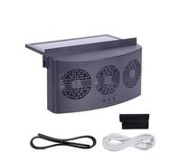 PPLOPPO Raffreddatore for auto, radiatore anteriore e posteriore, ventola di sfiato dell'aria automatica, sistema raffreddamento del USB Di lunga durata(Noir)