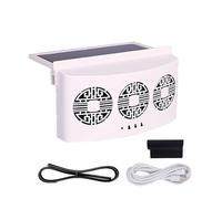 PPLOPPO Raffreddatore for auto, radiatore anteriore e posteriore, ventola di sfiato dell'aria automatica, sistema raffreddamento del USB Di lunga durata(White)