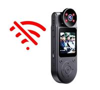 PPLOPPO Telecamera portatile con clip posteriore for forze dell'ordine, visione notturna, videocamere sportive DV, body cam, videoregistratore per lavoro, viaggi(No WiFi)
