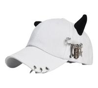 Ppmter Cappellino Baseball alla Moda con Corna Diavolo, Divertenti Cappelli Camionista per Uomo E, Cappellino Hip-Hop, Cappello Streetwear Gotico