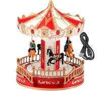 Ppmter Carillon Natalizio con Giostra, Carillon Natalizio per Ragazze, Donne E Figlie, Regalo per Anniversario, Natale E Compleanno.