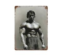PPOXXFFE Arnold Schwarzenegger Attore PosterWall Decor Art Metal Tin Poster Modern Bar Decorations40x30cm