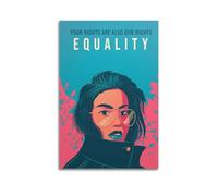 PPOXXFFE Equal - Poster decorativo da parete con diritti delle donne, stampa artistica su tela, poster decorativo moderno, per camera da letto, 50 x 75 cm