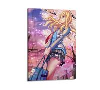 PPOXXFFE Poster decorativo da parete a tema anime April Is Your Lie, poster decorativo su tela, poster decorativo moderno per camera da letto, per camera da letto (50 x 75 cm)