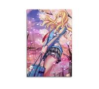 PPOXXFFE Poster decorativo da parete a tema anime April Is Your Lie, poster decorativo su tela, poster decorativo moderno per camera da letto, per camera da letto, 20 x 30 cm