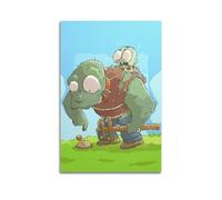 PPOXXFFE Poster decorativo da parete con piante contro zombi, poster decorativo su tela e stampa artistica moderna per camera da letto e camera da letto (30 x 45 cm)