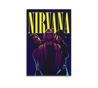 PPOXXFFE Poster decorativo da parete dei Nirvana, stampa artistica su tela, decorazione moderna per camera da letto, per camera da letto, 20 x 30 cm