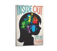 PPOXXFFE Poster decorativo da parete del film Inside Out su tela, stampa artistica moderna, per camera da letto, per camera da letto (50 x 75 cm)