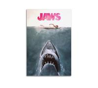 PPOXXFFE Poster decorativo da parete del film Jaws, stampa artistica su tela, poster decorativo moderno, per camera da letto, 60 x 90 cm