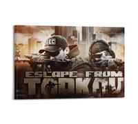 PPOXXFFE Poster su tela, motivo: Escape from Tarkov, poster decorativo da parete con stampa moderna, per camera da letto, 40 x 60 cm
