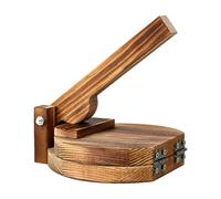 PPPHTUO Pressa per Sfoglie di Ravioli in Legno Durevole Schiacciapasta a Leva con Base Incernierata Uniforme Strumento da per Lavori di Pasticceria, Tondo