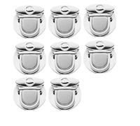 PPQIRU 10 Pezzi di Fermagli in Metallo for Borse, Chiusure a Scatto for, a for Fai da Te, Accessori for e ferramenta per Borse(Silver)