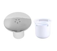 PPQIRU 2 Pezzi di Copertura dello Scarico della Doccia, Vassoio for rifiuti, Coperchio del Foro Tappo, Trattamento Cromato Ricambio, Flusso Veloce per Il Bagno