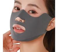 PPQIRU 2 pezzi maschera traspirante lavabile anti-equitazione viso Per esterno(Dark Grey)