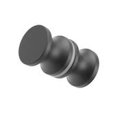 PPQIRU 2 pezzi semplice maniglia for porta doccia in lega di alluminio nero/argento cabina for bagno for in vetro a doppia faccia hardware Per Bagno(Black)