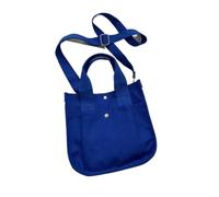 PPQIRU Borsa Di Tela Tote Bag Borsa tote in tela Borse a tracolla da donna casual in tinta unita a ragazza Semplicità del designer di marca(Blue)