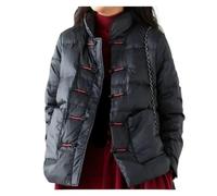 PPQIRU Cappotti trapuntati imbottiti da donna, giacche, vestiti spessi e leggeri Per Donne(Black,M)