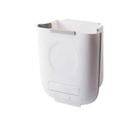 PPQIRU Cestino Per Rifiuti A Parete Pattumiera pieghevole for cucina appesa pattumiera porta dell'armadio fissata al muro secchio della spazzatura riciclabile da(6L,White)