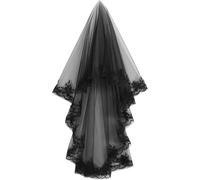PPQIRU Copricapo di Velo da Sposa Veli da Sposa Corti Decorazioni for la Sposa Vintage Abiti Costumi for la Festa Cosplay