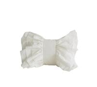 PPQIRU Cuscino decorativo con volant in pizzo, cuscino for letto, grazioso fiocco, cuscini tinta unita for sedie da principessa, divani Per Ufficio(Color 1)