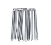 PPQIRU Set di 100 picchetti Fissaggio for Giardino a Forma U for impieghi gravosi, Ideali for Riparare Il Manto erboso, Fissare Tessuto del e Paesaggio per Giardini