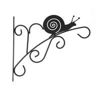 PPQIRU Staffe Per Cesti Appesi 2 PCS 11.8inch Curved Plant Hanger Heavy Duty Black Iron Bracket for Bird Feeder Lanterns for Flower Baskets Wind Chimes(Black C)