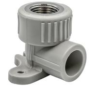 PPR 20 25 32 40 Tecnica di Saldatura PP-R Curva Raccordo a T Manicotto Bypass Adattatore Angolo (Piastra da Parete 90° IG, 20mm x 1/2")