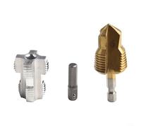 PPR - Apriscatole interne per tubi dell'acqua con punta da trapano a gradini, espansore con gambo esagonale per tubi in plastica PVC da 1/2 e 3/4 pollici, espansione fori 2 in 1 e strumento di