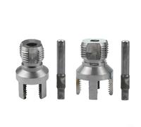 PPR, infila-tubi per tubi dell'acqua da 20 mm e 25 mm, tagliafili interni ed esterni, fustella in metallo integrata per riparazioni idrauliche rapide, colore grigio (nero, 2 pezzi)