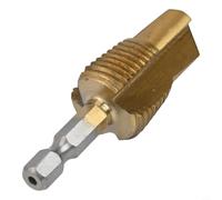 PPR - Punta da trapano a gradini con gambo esagonale per espansione e maschiatura del tubo dell'acqua, strumento di espansione in metallo 2 in 1 per idraulici, 6,35 mm (A)