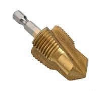 PPR - Punta per trapano a gradini per tubi dell'acqua con gambo esagonale per espansione e maschiatura, strumento idraulico 2 in 1 per tubi da 1/2" e 3/4" (B)