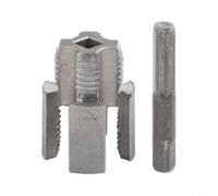 PPR - Set di apri filettature per tubi dell'acqua e punte da trapano con asta di giunzione, strumento di filettatura interna ed esterna a 4 punti, per tubi in plastica PVC e metallo, design compatto