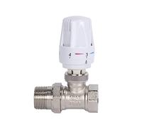 PPR Valvola di controllo della temperatura del radiatore Hot Melt Dritto/Tipo ad angolo/Attuatore a tre vie Termostato Controllo della temperatura del riscaldatore(1/2",D Type)