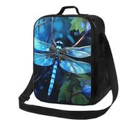 PPTHSNVB Art Blue Dragonfly - Borsa per il pranzo per donne e uomini, adulti, isolata, a prova di perdite, riutilizzabile, con tracolla regolabile, per lavoro e viaggi