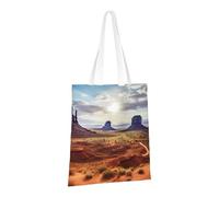 PPTHSNVB Bel motivo floreale borsa di tela per le donne borse della spesa riutilizzabili con manici borse di stoffa, Paesaggio di Monument Valley, One Size