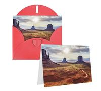 PPTHSNVB Biglietti di auguri con busta, biglietti vuoti con paesaggio della Monument Valley, biglietto di ringraziamento divertente, 10,2 x 15,2 cm, biglietto di auguri per auguri di compleanno, per