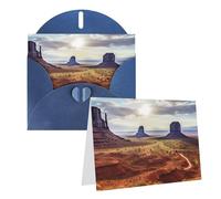 PPTHSNVB Biglietti di auguri con busta, biglietti vuoti con paesaggio della Monument Valley, biglietto di ringraziamento divertente, 10,2 x 15,2 cm, biglietto di auguri per auguri di compleanno, per