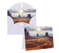 PPTHSNVB Biglietti di auguri con busta, biglietti vuoti con paesaggio della Monument Valley, divertente biglietto di ringraziamento 10,2 x 15,2 cm, biglietto di compleanno per insegnanti di nozze, San