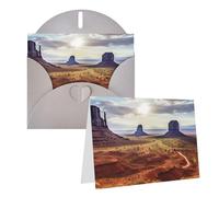 PPTHSNVB Biglietti di auguri con busta, biglietti vuoti con paesaggio della Monument Valley, divertente biglietto di ringraziamento 10,2 x 15,2 cm, biglietto di compleanno per insegnanti di nozze, San