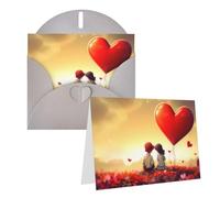 PPTHSNVB Biglietti di auguri con busta, biglietti vuoti per appunti, coppia d'amore, divertente, biglietto di ringraziamento, 10,2 x 15,2 cm, biglietto di compleanno per insegnanti di matrimonio, San