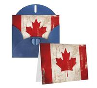 PPTHSNVB Biglietti di auguri con busta, biglietti vuoti retrò con bandiera del Canada, divertente biglietto di ringraziamento, 10,2 x 15,2 cm, biglietto di auguri vuoto per insegnanti di nozze, San